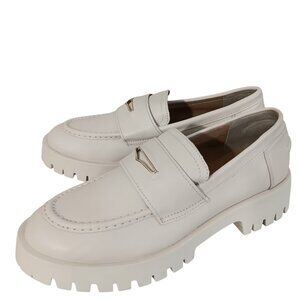 NEW Steve Madden Womens Lawrence Slip On Leather‎ Loafers Chunky Heel Size 11M